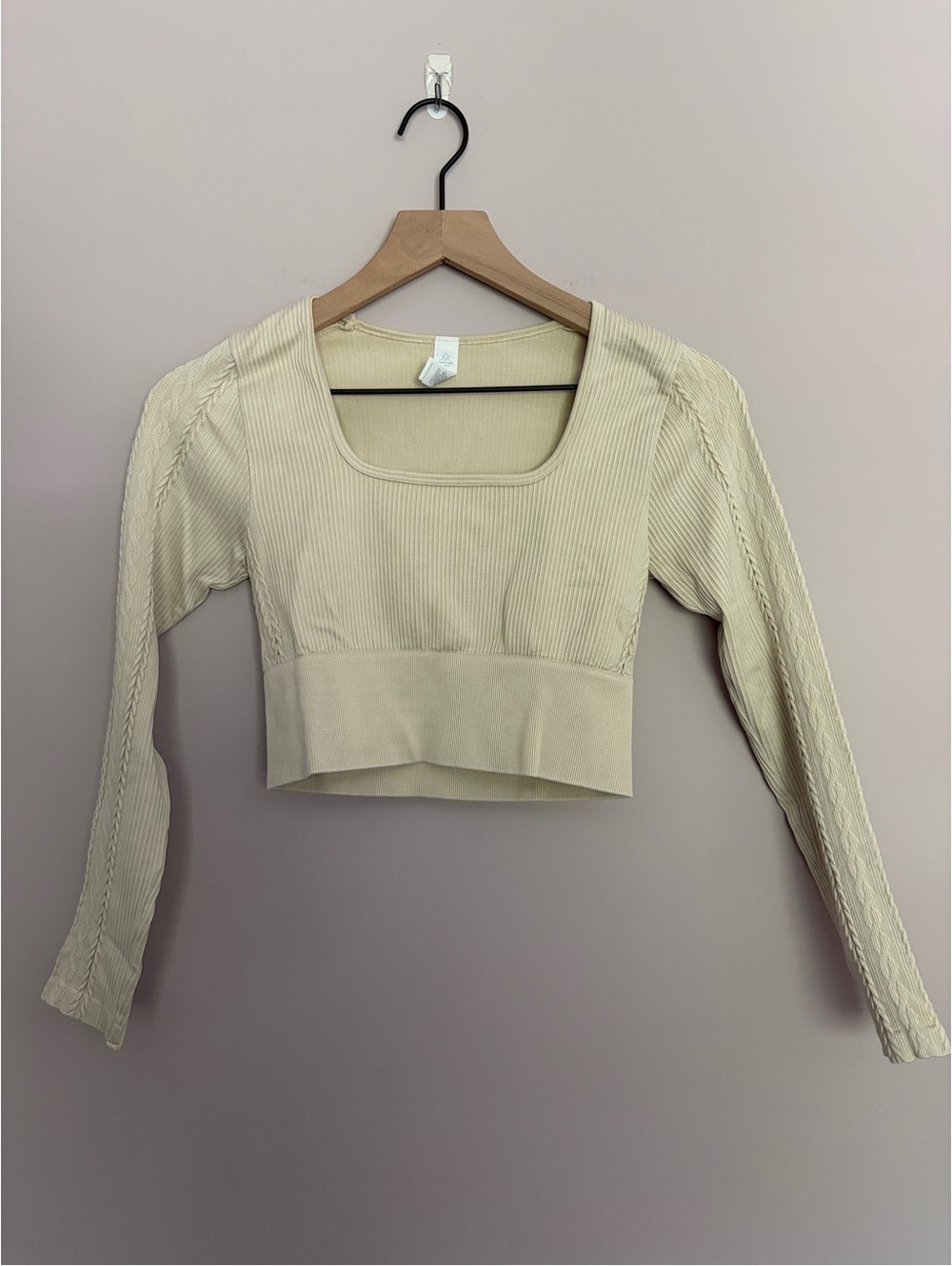 OFFLINE By Aerie Seamless Cable Square Neck Top Small